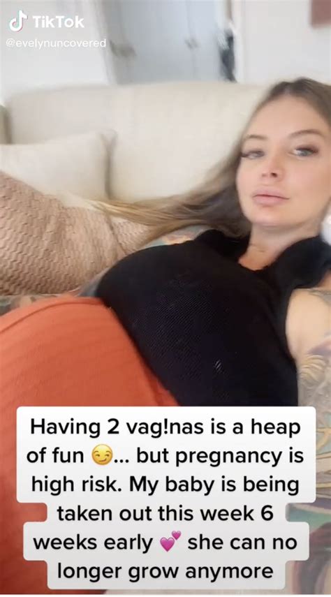 OnlyFans model with two vaginas uses one for work and one for。